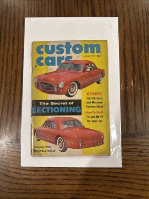 Custom Cars Magazine October 1957 Sectioning Bagged And Boarded!!!