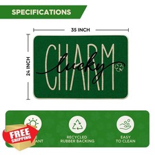 Artoid Mode St. Patrick's Day Welcome Doormat 24x35 Inch Indoor Outdoor