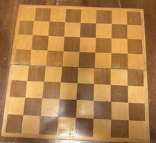 Vintage Handmade Wooden Folding Chess Board 1...