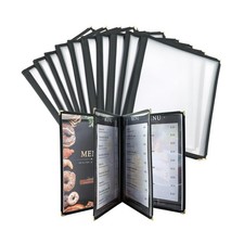 8.5 x 11 Inch Menu Covers, 10 Pack 4 Page 8 View Menu Sleeves Clear View Menu...