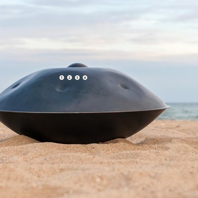  5 Blatt Handpan-Trommel-Notenskalen-Etiketten, schwarzes Zahlendesign,