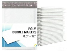 #2 8.5x12 8.5x11 Poli Burbuja Sobre Acolchado Bolsa de Envío Gris 10-1000