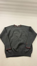 Columbia Sweater Mens Large Gray Cotton Crewneck Ribbed Knit Pullover Casual