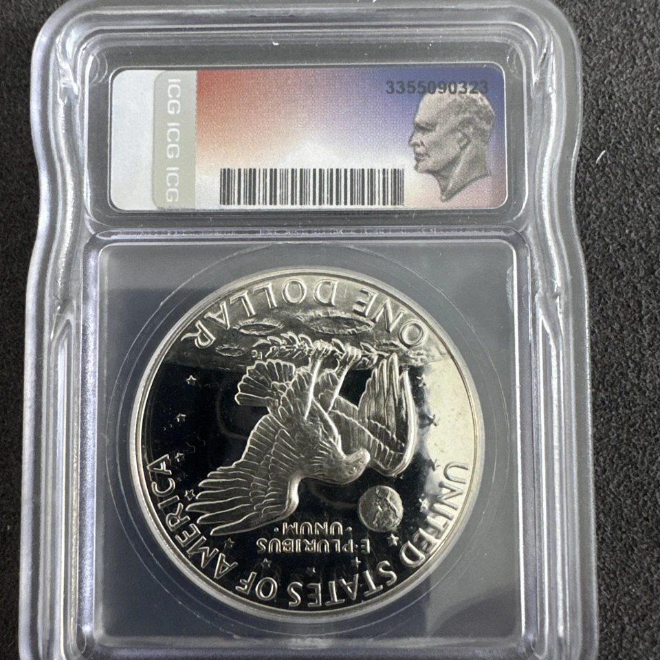 1974-S $1 Proof Eisenhower "Ike" Silver Dollar ICG PR 69+DCAM - Image 2 of 4
