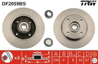 Bremsscheiben FüR Peugeot 2008 I Cu Van 207 Wa Wc Cc Wd Sw Wk 207/207 Ab 06->