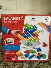 48 Pcs Tetra Tower Balance Stacking Blocks Game Team Toys Gifts For Kids Adult