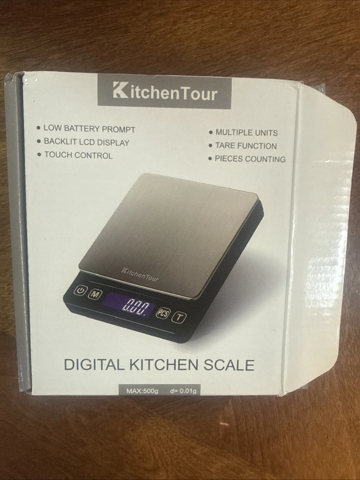 KitchenTour Digital Kitchen Scale - 500g/0.01g High Accuracy Precision Multifunc