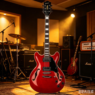 Grote GT335-01 Red Semi-Hollow Electric Guitar