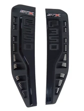 New OEM 23-26 Ford F-350 STX Left Right Pair Set Fender Emblem Badge BLACK