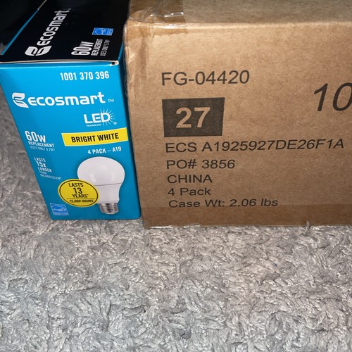 60W Equivalent Bright White A19 Dimmable LED Light Bulb (5 Pack of 4) FREE SHIP - Picture 4 of 6