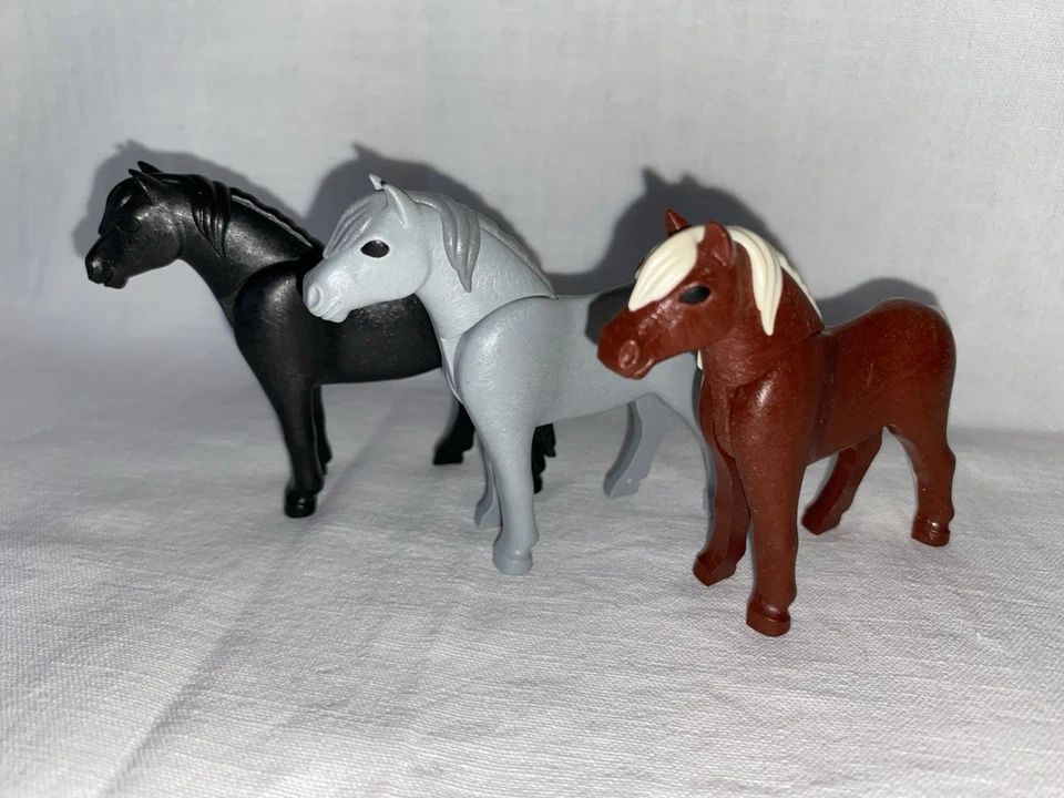 Playmobil Lot De 3 Poulains Western Farwest Indien Ferme Haras Chevaux - Photo 1/1