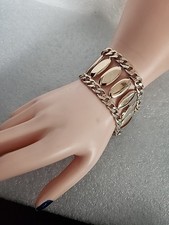 Rare Nicely Designed Older Vintage NAPIER Sterling Bracelet / Rose Gold Dipped?