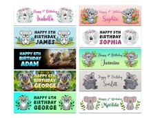 Personalised Birthday Banners Koala Design Children Kids Party Decoration 518