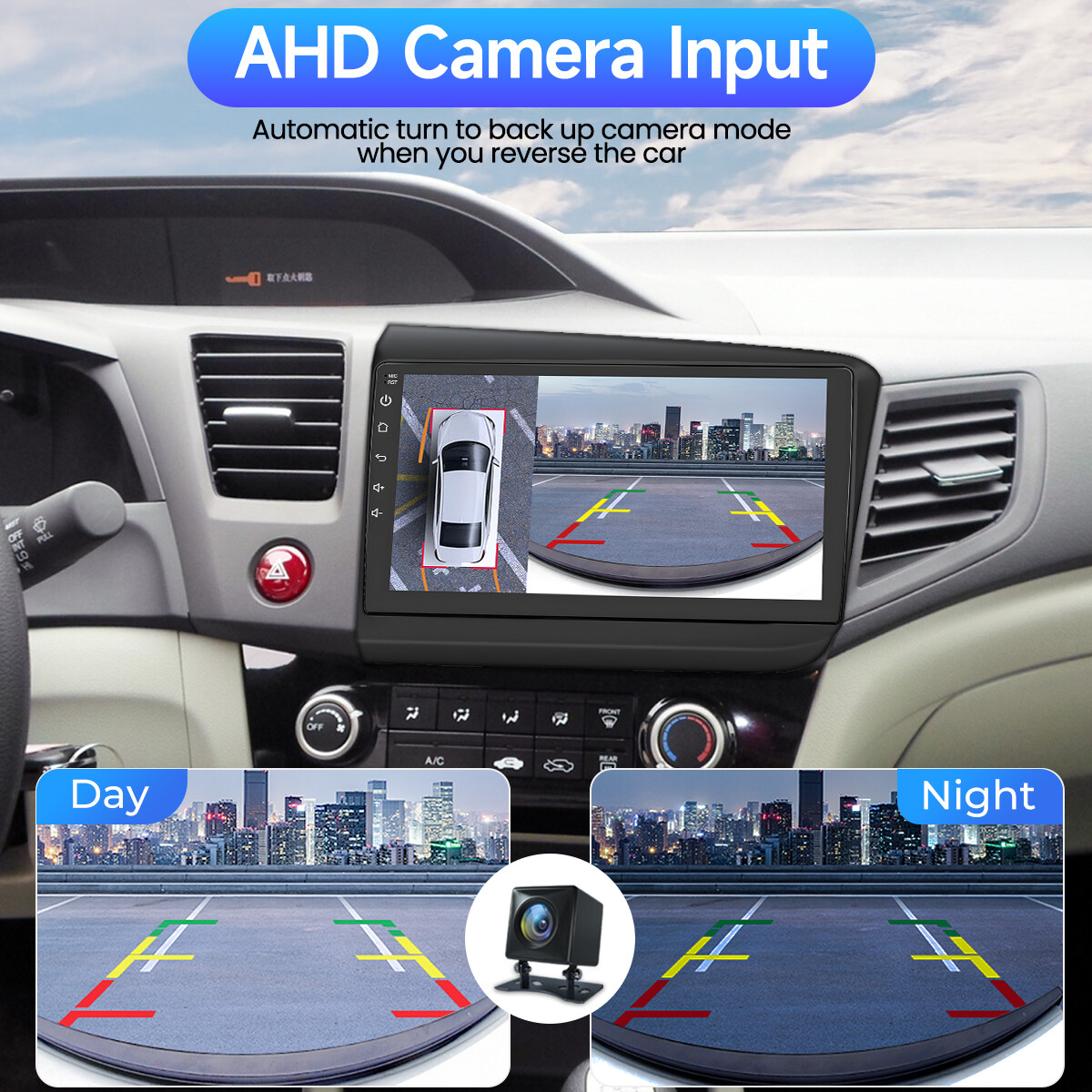 2G+32G Carplay Android 12 Car Stereo Radio For 2012 Honda Civic GPS +Camera