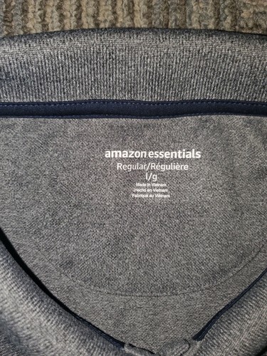 CAMISA POLO AMAZON ESSENTIALS HOMBRE TALLA L GRIS USADA PRECIO BAJO - Imagen 3 de 3