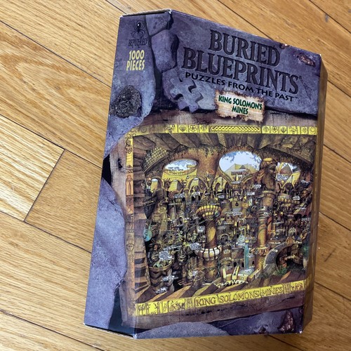 Vintage Buried Blueprints From The Past King Solomon’s Mines 1000 Pcs Puzzle NEW - Picture 3 of 9