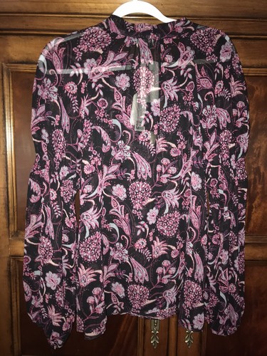Top blusa EVEREVE trasparente donna Londra collo allacciato di Sanctuary taglia Large nuovo con etichette NUOVO - Foto 5 di 15