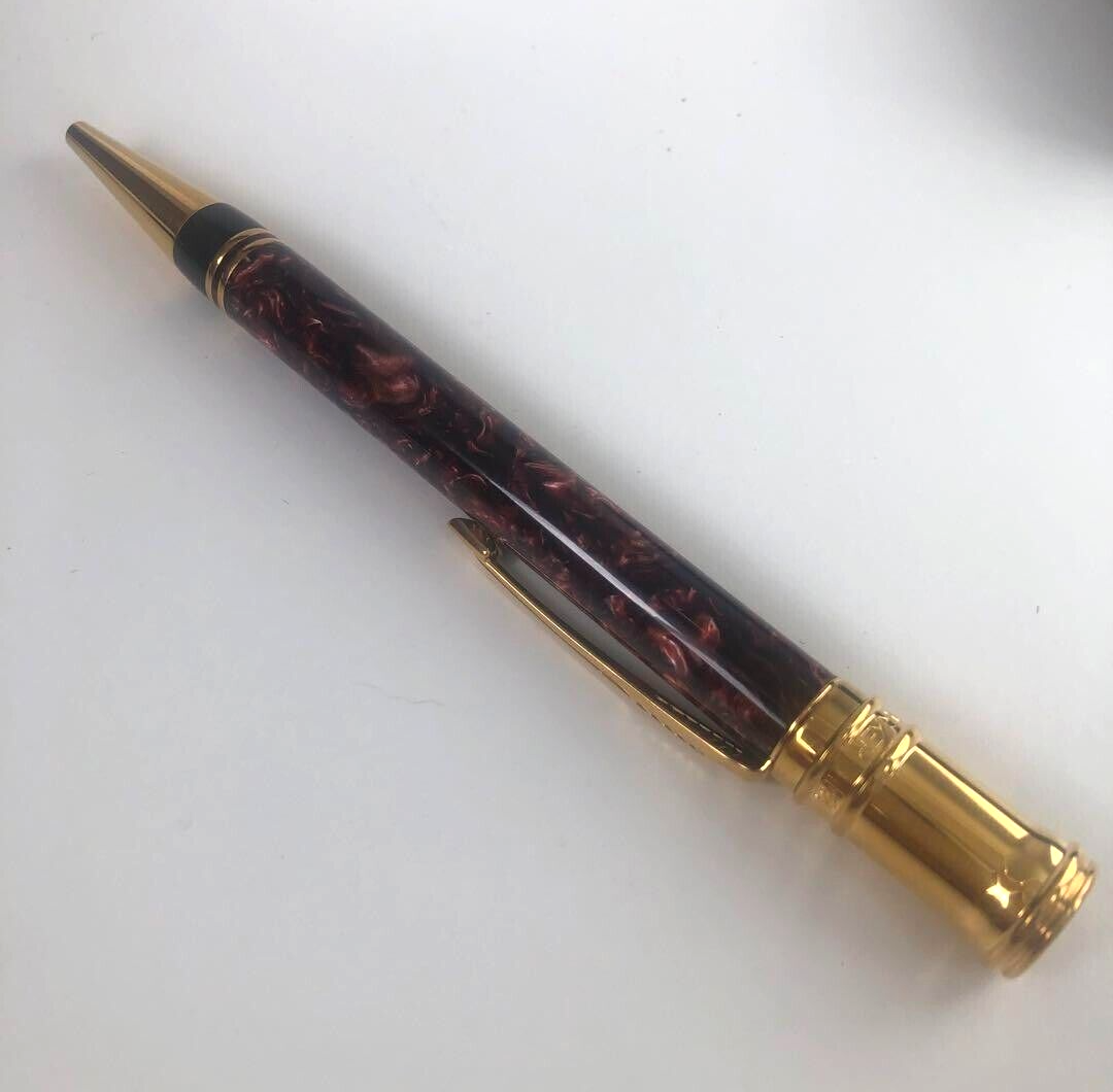 PARKER Duofold Marble Red ボールペン PARKER Duofold Marble Red Twisted Ballpoint Pen wz/Box&Certificate