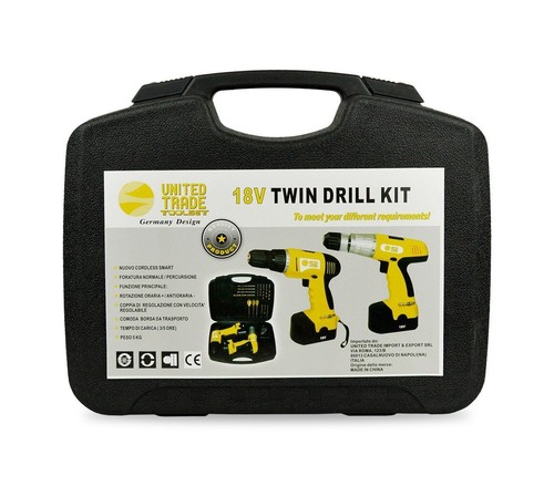 Set 2 Taladro Destornillador Doble Pila 18V Accesorios - Imagen 7 de 7