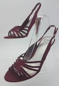 burgundy strappy shoes