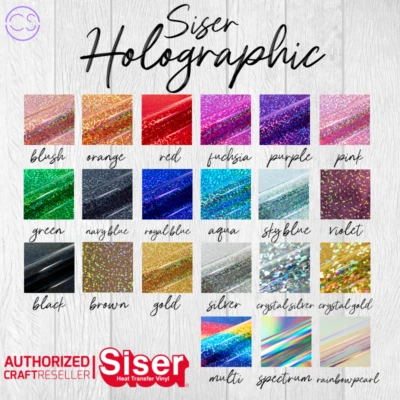 (33,33€/m²) Flexfolie Siser Holographic DIN A4 (21x30cm)