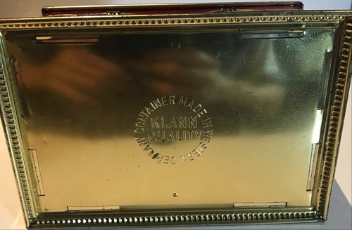 Vintage Klann Quality Metal Tin w/Hinged Lid Made in West Germany Winter Theme - Picture 5 of 5