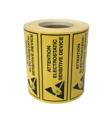 ESD 2.5x1 inch Attention Electrostatic Sensitive Devices Static (2) RLS 500 EA