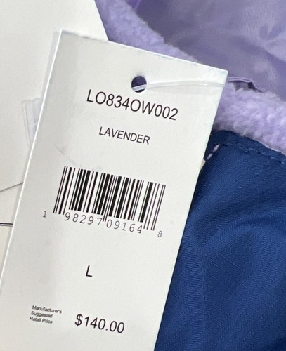 Lands End Girls 3 in 1 Jacket Hooded Water Resistant Purple Lavender Sz L 12-14 - Picture 5 of 5