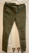 Rag & Bone Women's Jeans Size 27 Cotton Blend Pants Olive Khaki Made in USA !
