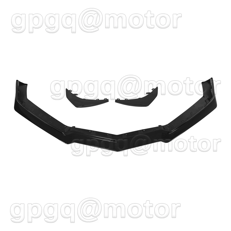 For Corvette C8 Z06 E-Ray 23-26 Black Front Lip Splitter Replacement W/ Canards - Image 4 of 4