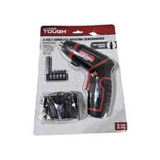 Rechargeable Electric Cordless 4.8V Screwdriver w Bit Set And AC Battery Charger