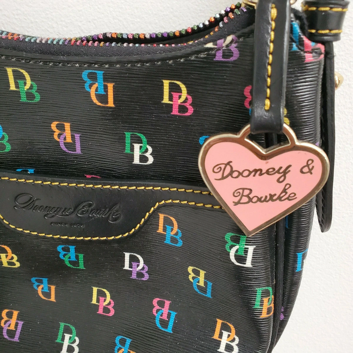 Dooney Bourke Black Rainbow Crossbody Bag Monogrambag