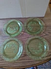 Federal Sharon "Cabbage Rose" Green 9" Plates set of 4
