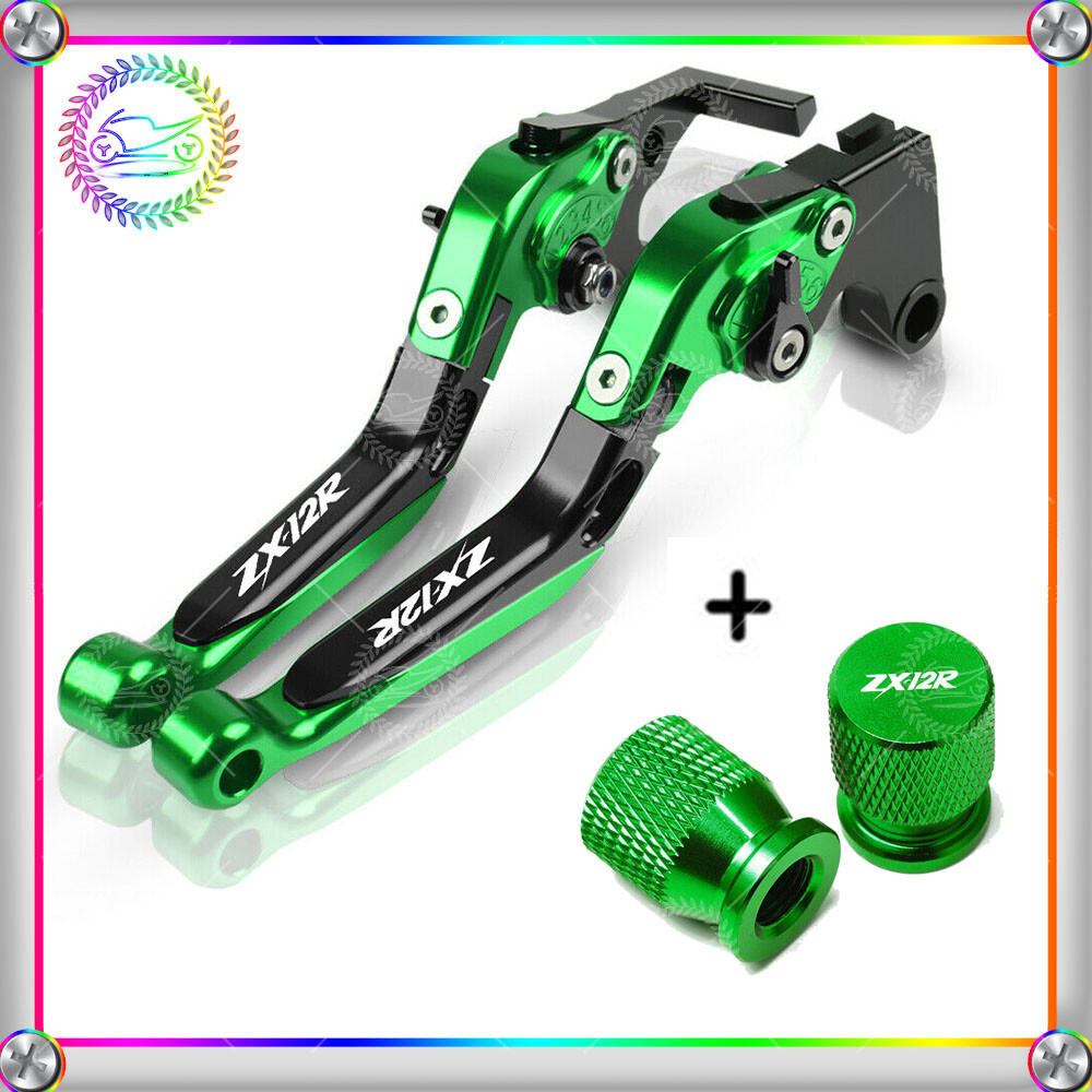 CNC Adjustable Brake Clutch Levers+Tire cover For KAWASAKI NINJA ZX12R