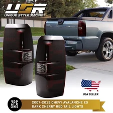 Dark RED / SMOKE Rear Tail Light Brake Signal Lamp For 2007-2013 Chevy Avalanche