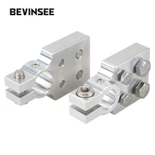 For SAE 4 Spot Flat Battery Terminal Car Audio Top Post 4/0 AWG Lugs + Bolts