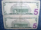 LOT OF TWO FIVE DOLLAR FEDERAL RESERVE NOTES WITH FIVE-OF-A-KIND SERIAL NUMBERS! — photo 4