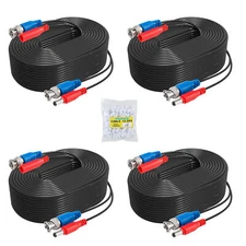ANNKE 4x 30M 100ft BNC Video Power Cable Cord Extend Connector for Camera System