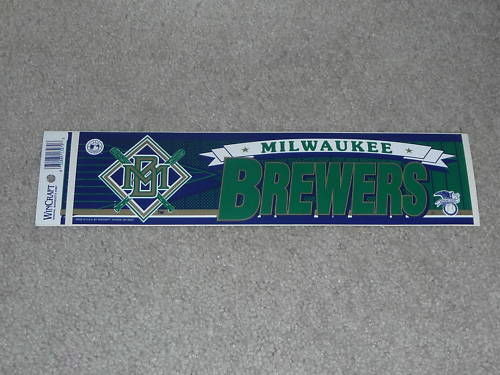 AUTOCOLLANT PARE-CHOCS BASEBALL MILWAUKEE BREWERS TRÈS COLORÉ - Photo 1 sur 1