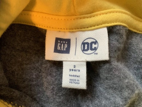 Batman GapKids Gray Boys Pullover Sweater Sz 2 Yrs 33-36 In 30-33 Lbs. RARE New - Picture 3 of 9