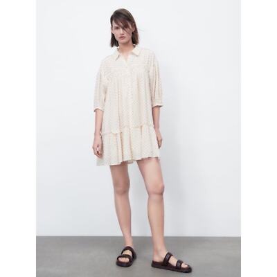 zara cream mini dress Zara - Sequin Draped Halter Mini Dress - Copper - Xl