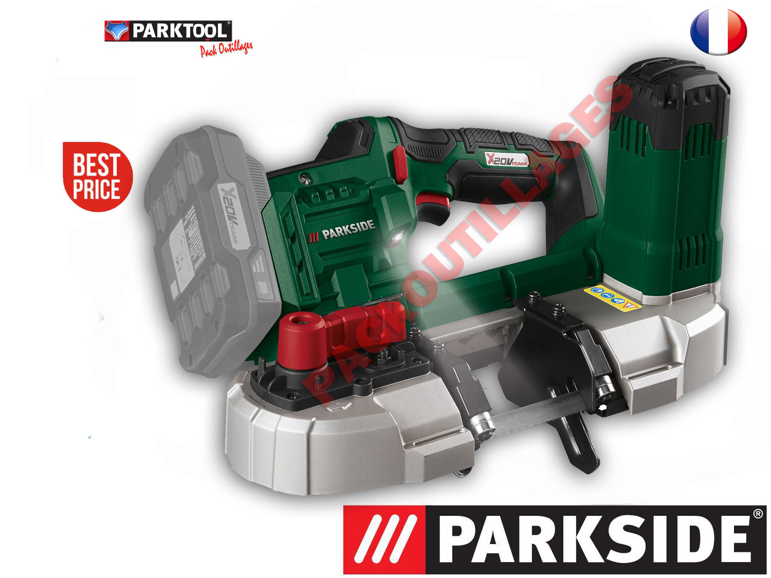 Scie à rubans pour métaux 20 V PARKSIDE PMBA 20-Li A1 outillage atelier