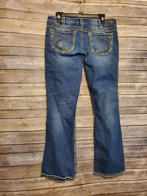 Women’s Silver Jeans Frances 18” Distressed Light Medium Wash 30/31  #B - Main Image