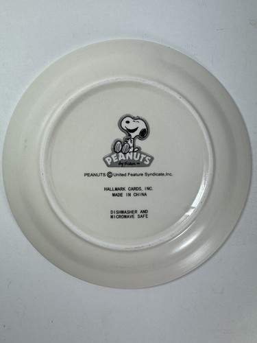 "Hallmark Schultz PEANUTS 4 Piatti da dessert SNOOPY WOODSTOCK Scene da neve 6,5""" - Foto 4 di 9