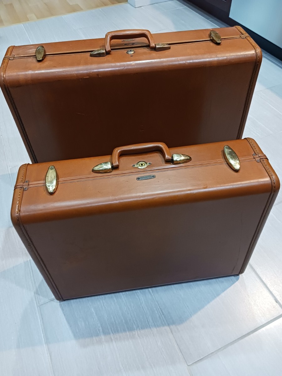 アンティーク　Samsonite　サムソナイト　大小2個セット　1950年代 VINTAGE 1950's SET OF 2- SAMSONITE- TAN/Cognac LEATHER