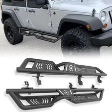 For 2007-2018 Jeep Wrangler JK JKU 4 Doors 2-Stair Running Boards Side Steps