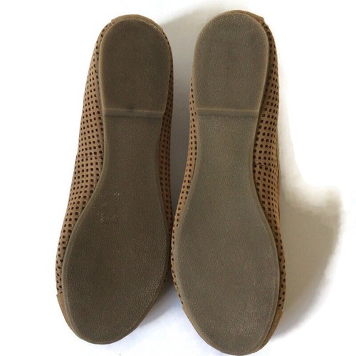Ann Taylor Shoes Women's Size 6.5 Medium Tan Perfect Suede Ballet Flat Casual - Picture 9 of 12