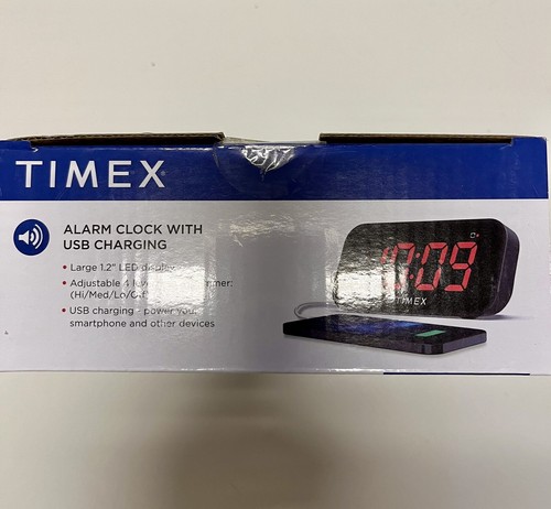 Timex Bedside Dual Alarm Clock w/USB Model # T1120 Large 1.2”LED Display - Picture 5 of 5