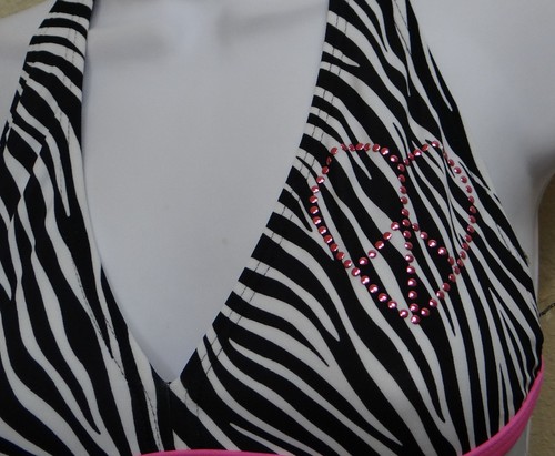 O'RAGEOUS animal print:zebra/cheetah swim bikini top,girl size 4,5,7,8,10,12,14 - Picture 11 of 20