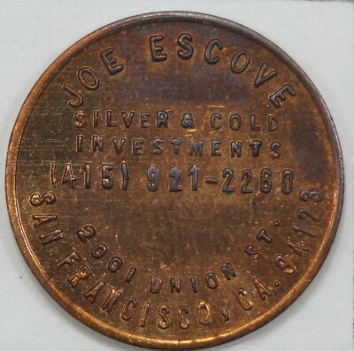 1976 Joe Secove Silver & Gold Investments San Francisco CA Dealer Advertising To